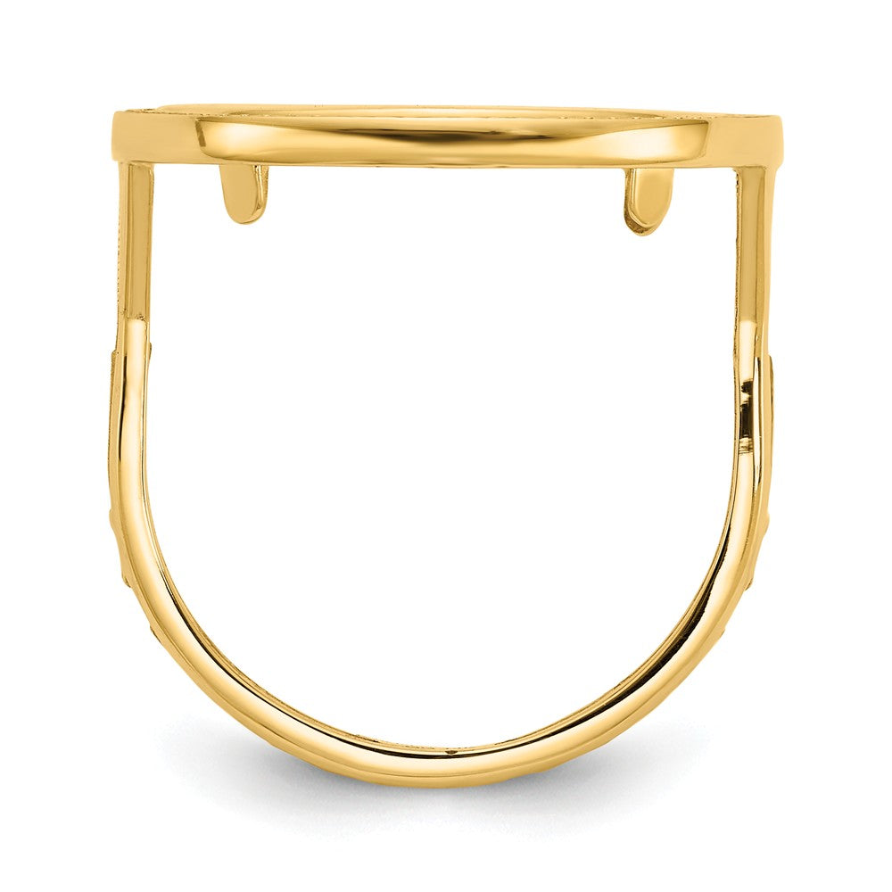 14k Yellow Gold 1/10AE Polished Coin Ring, Size: 7