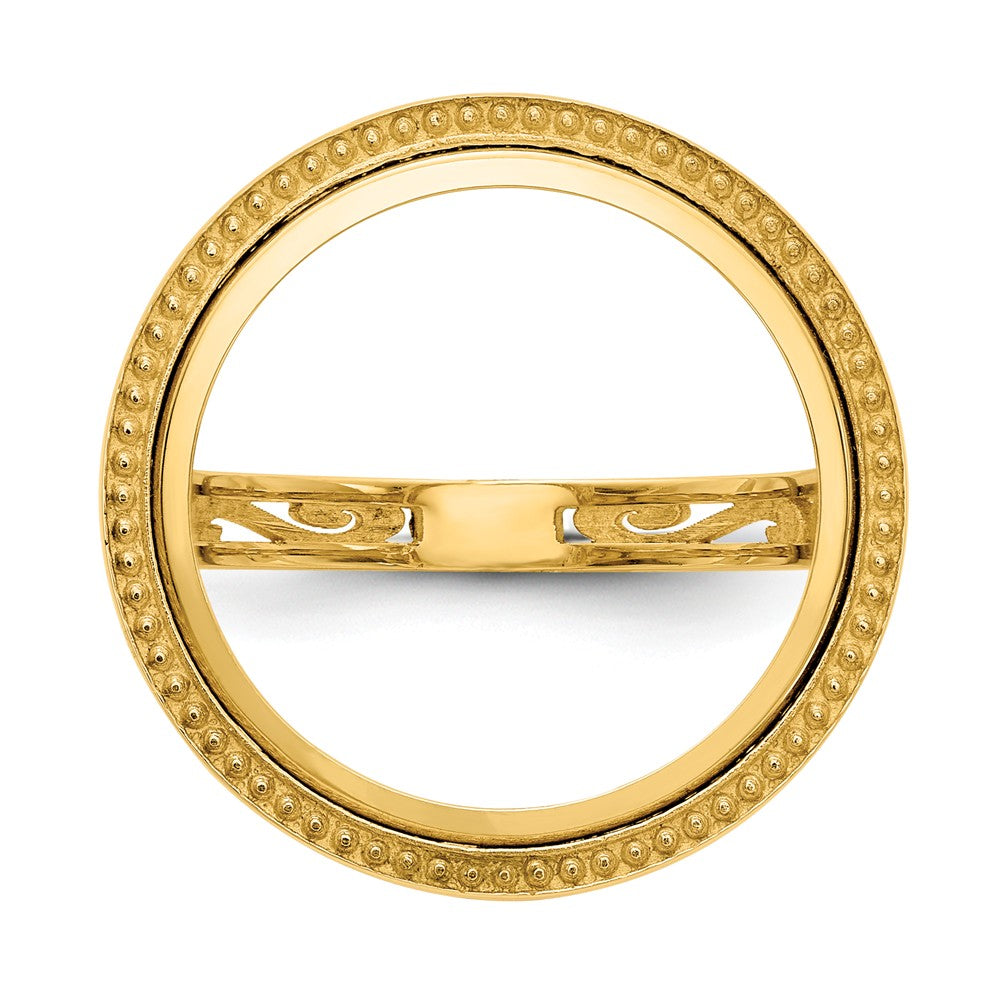 14k Yellow Gold 1/10AE Polished Coin Ring, Size: 7