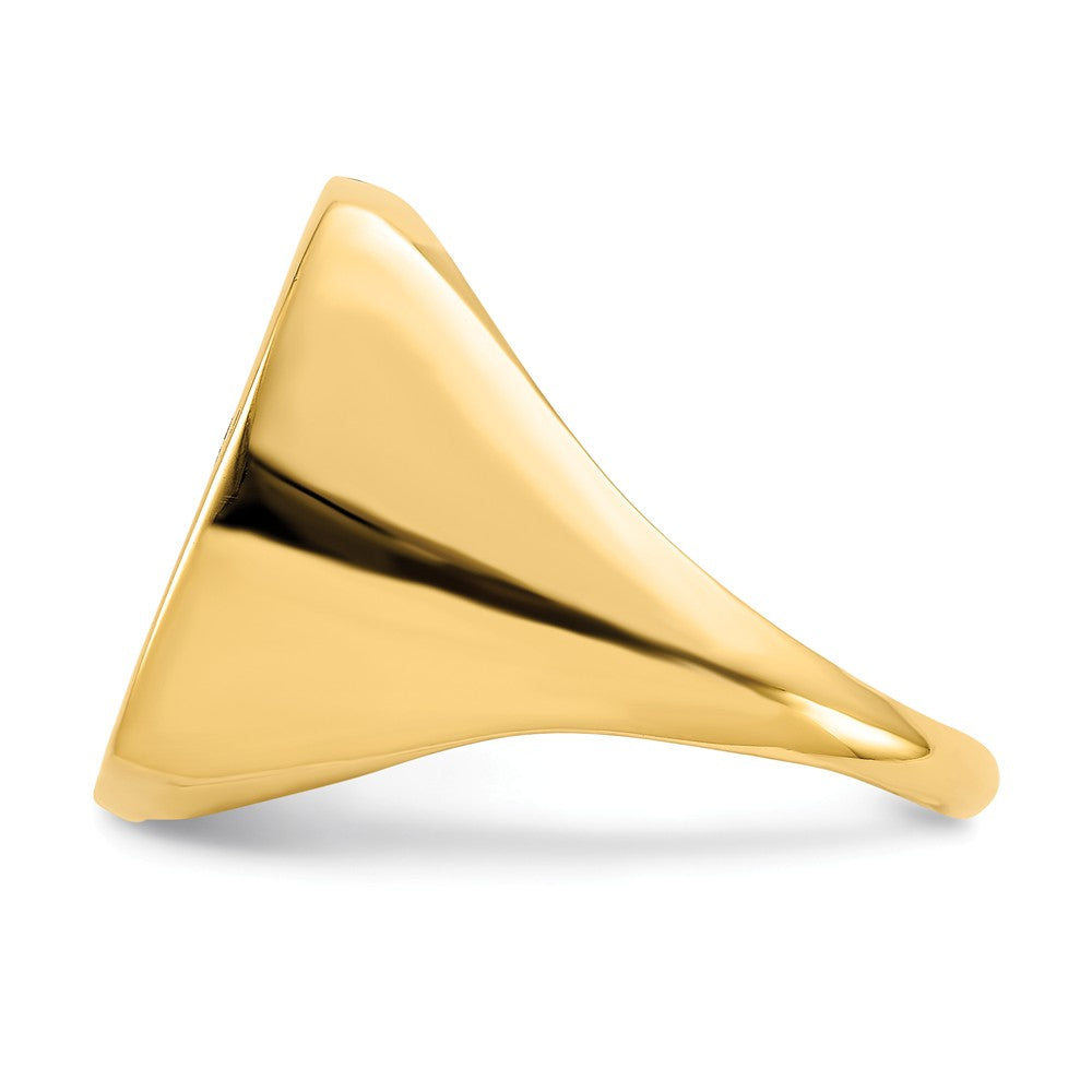 14k Yellow Gold 1/10AE Diamond-cut Coin Ring, Size: 10