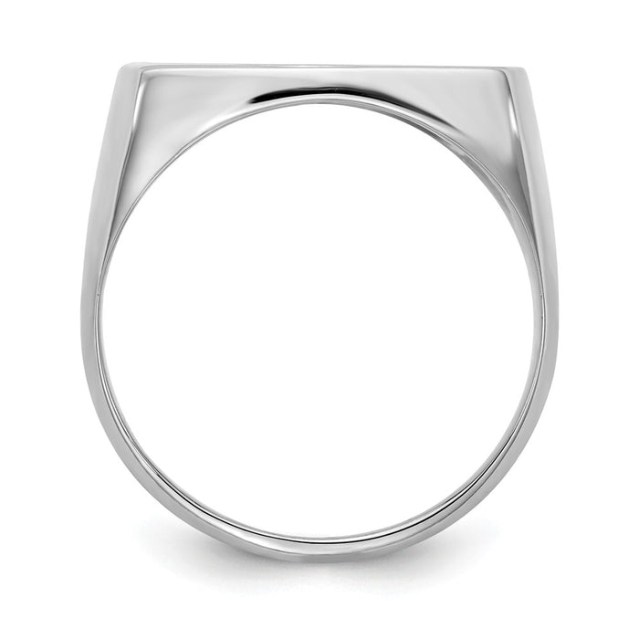 14k White Gold 1/10AE Polished Coin Ring, Size: 10