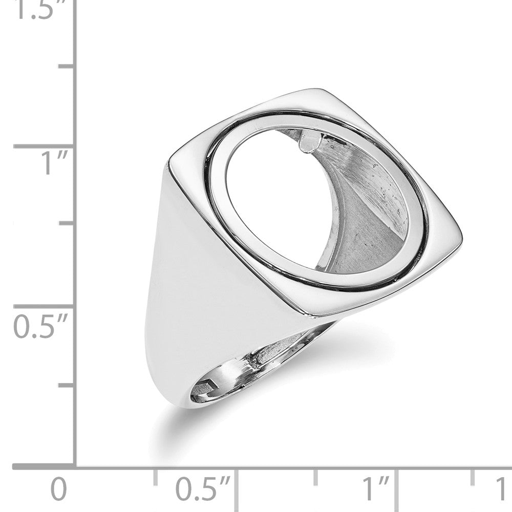 14k White Gold 1/10AE Polished Coin Ring, Size: 10