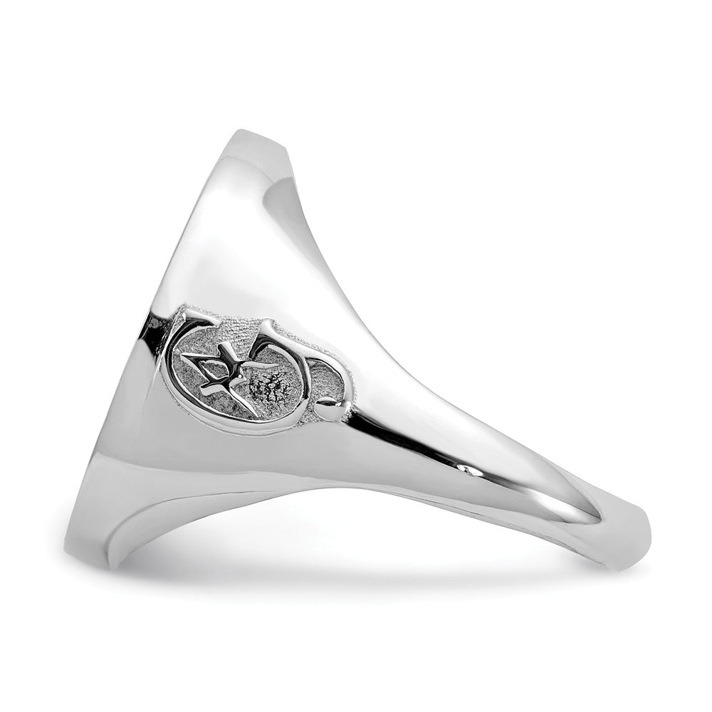 14k White Gold 1/10AE Diamond-cut Coin Ring, Size: 10