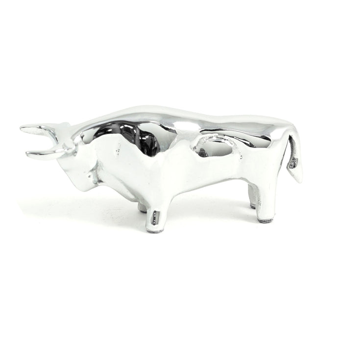 Occasion Gallery Chrome Color Chrome Plated Bull Paperweight. 5 L x 2 W x 1.25 H in.
