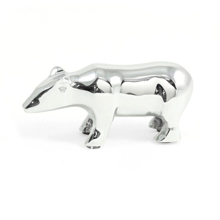 Occasion Gallery Chrome Color Chrome Plated Bear Paperweight. 4 L x 2 W x 1.25 H in.
