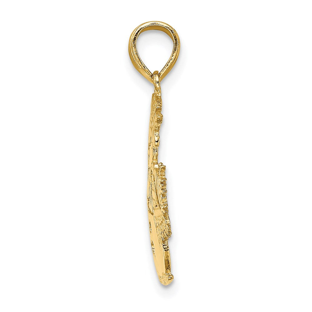 Million Charms 14K Yellow Gold Themed Polished Snowman Charm