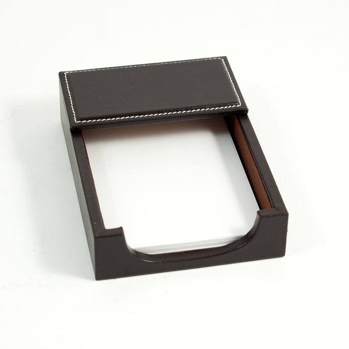 Occasion Gallery Brown Color Coco Brown Leather 4"x6" Memo Holder. 4.75 L x 6.75 W x 1.65 H in.