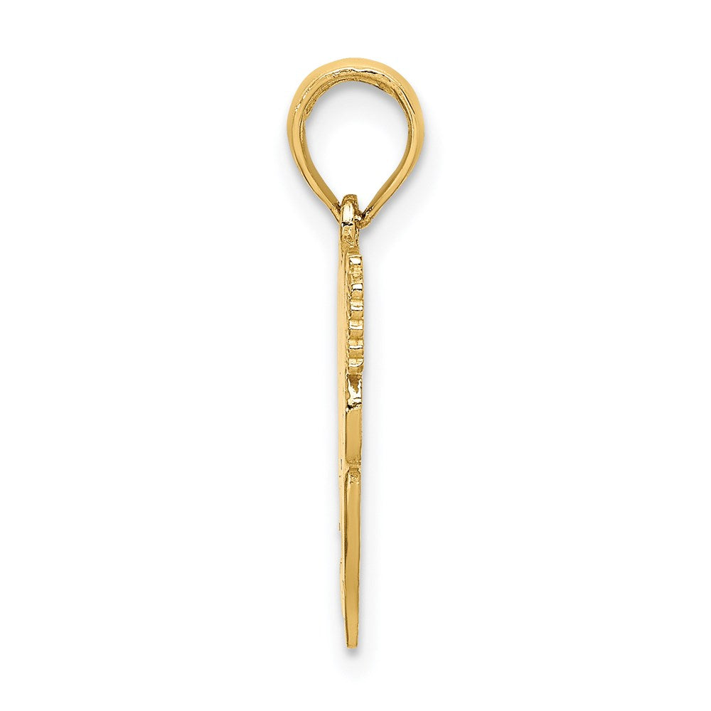 Million Charms 14K Yellow Gold Themed Polished Flat-Backed Dental Charm