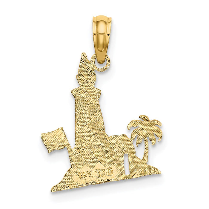 Million Charms 14K Yellow Gold Themed Lighthouse Charm