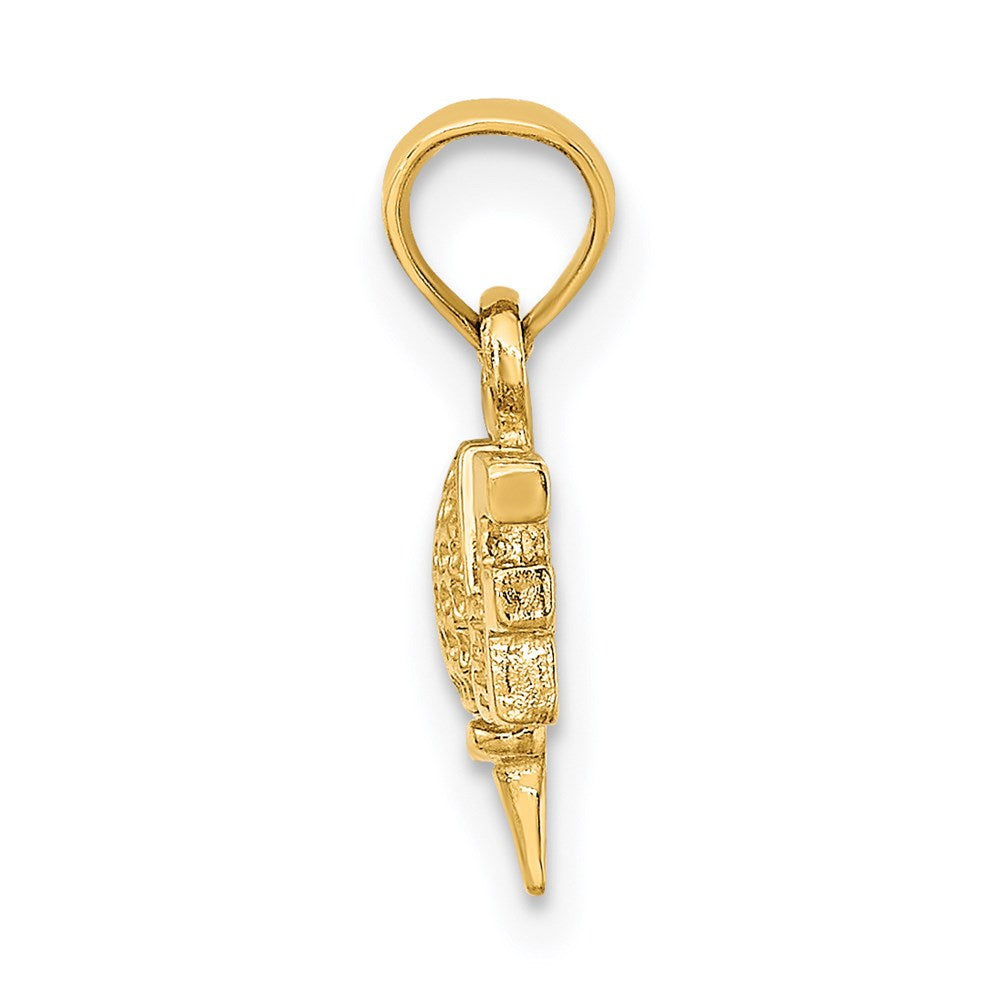 Million Charms 14K Yellow Gold Themed Solid Polished Sports Golf Charm