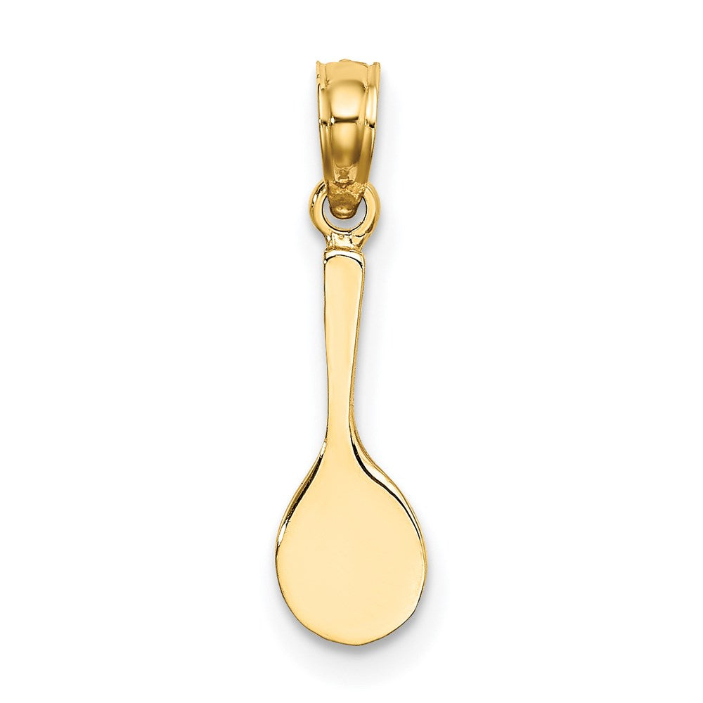 Million Charms 14K Yellow Gold Themed Solid Polished 3-Dimensional Sports Tennis Racquet Charm