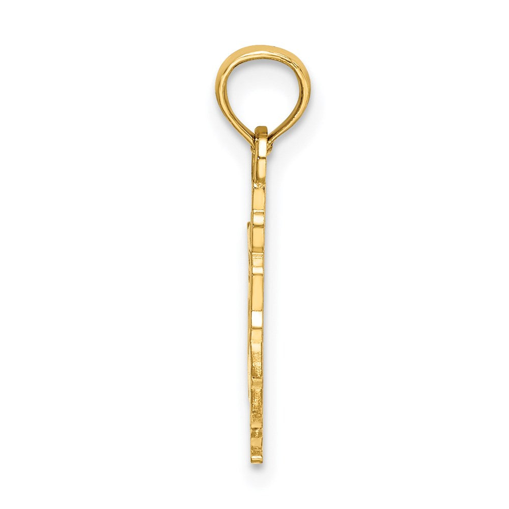 Million Charms 14K Yellow Gold Themed Solid Polished Gymnast Charm
