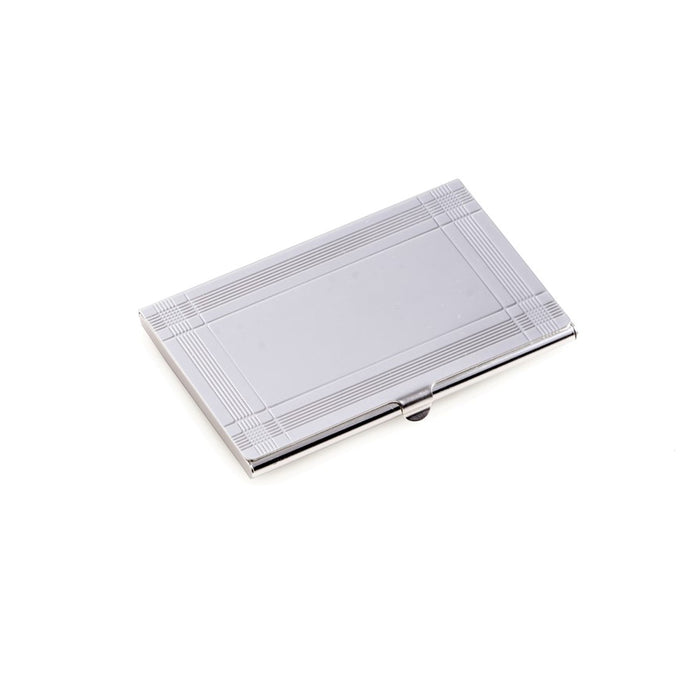 Occasion Gallery Silver Color Silver Plated Business Card Case. 3.85 L x 2.5 W x 0.15 H in.