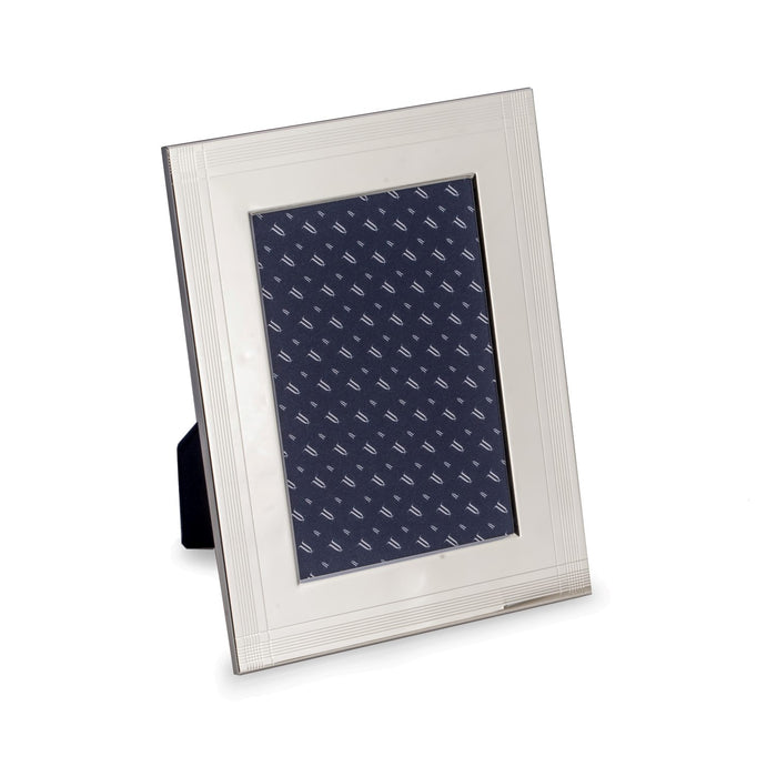 Occasion Gallery Silver Color Silver Plated 4"x6" Picture Frame with Easel Back. 6 L x 0.5 W x 8 H in.