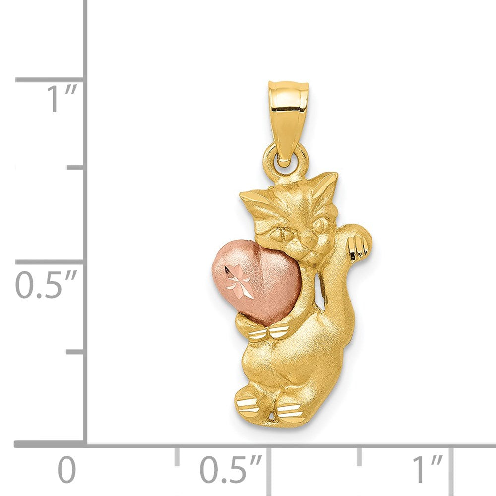 Million Charms 14K Two-Tone Cat Charm