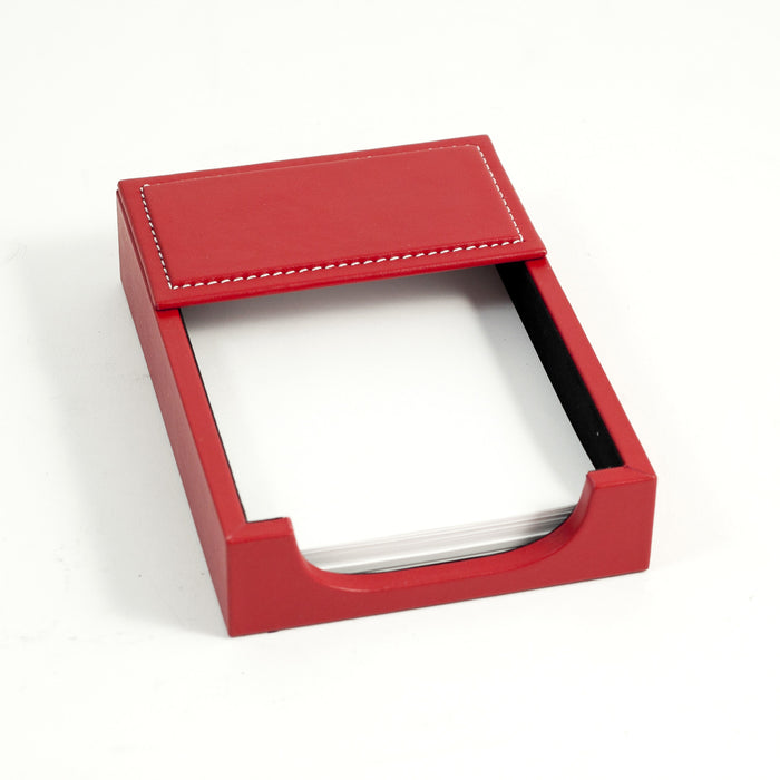 Occasion Gallery Red Color Red Leather 4"x6" Memo Holder. 4.75 L x 6.75 W x 1.65 H in.