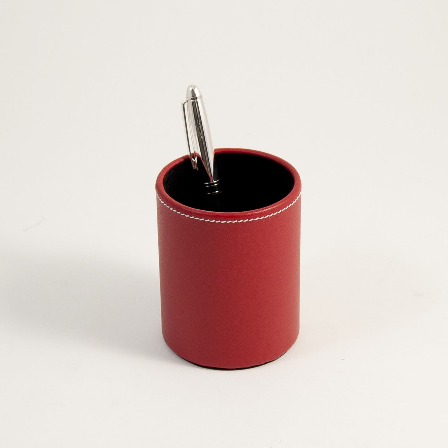 Occasion Gallery Red Color Red Leather Pen Cup. 3 L x 4 W x  H in.