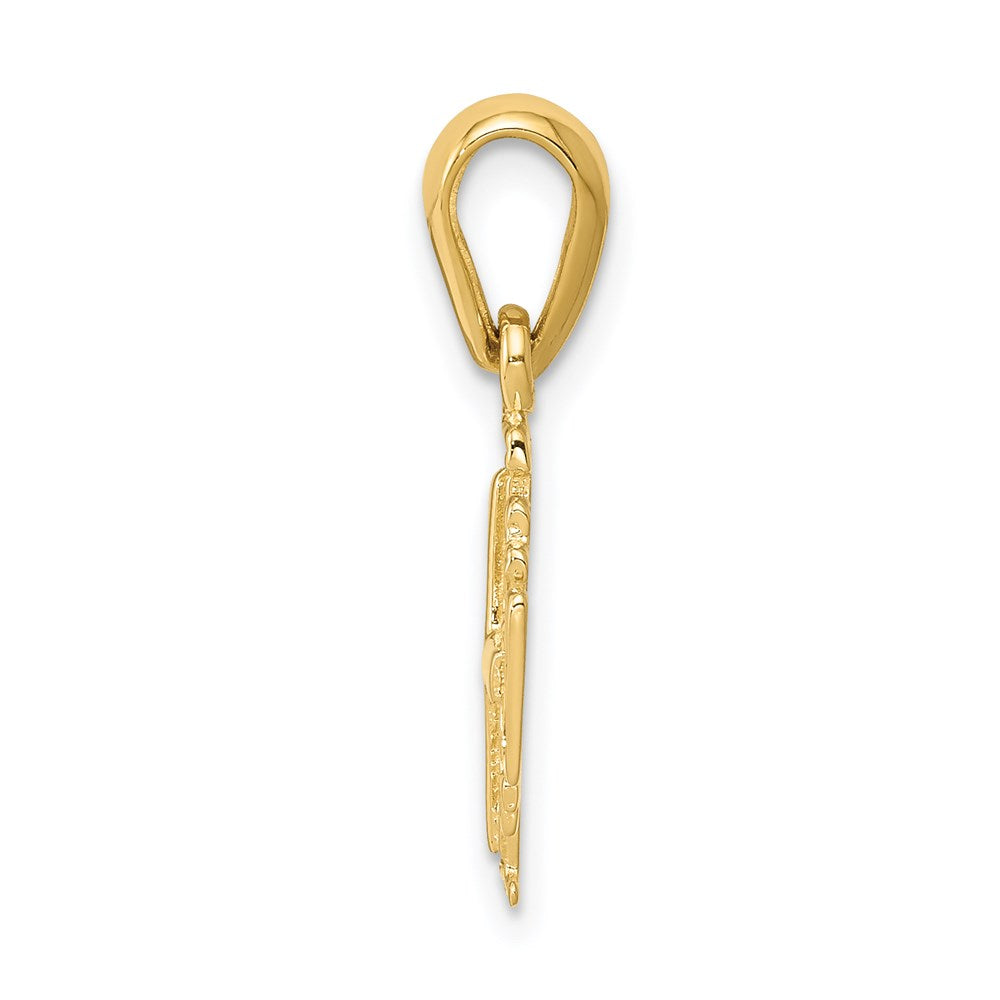 Million Charms 14K Yellow Gold Themed Jerusalem Relgious Cross Charm