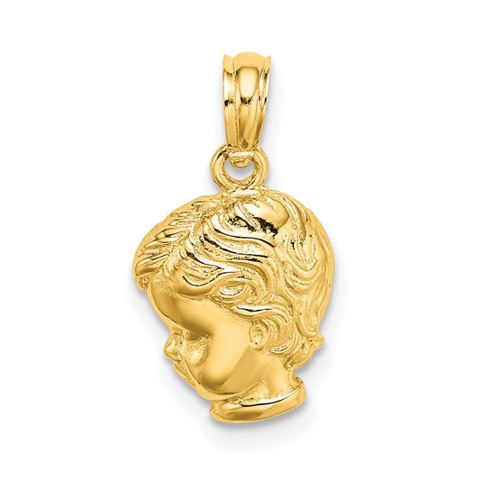 Million Charms 14K Yellow Gold Themed Boy Head Charm