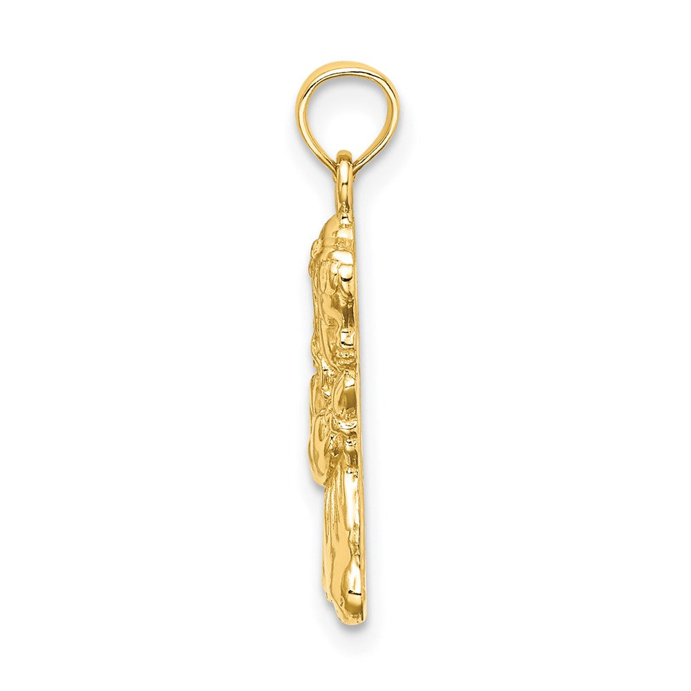 Million Charms 14K Yellow Gold Themed Praying Girl Charm