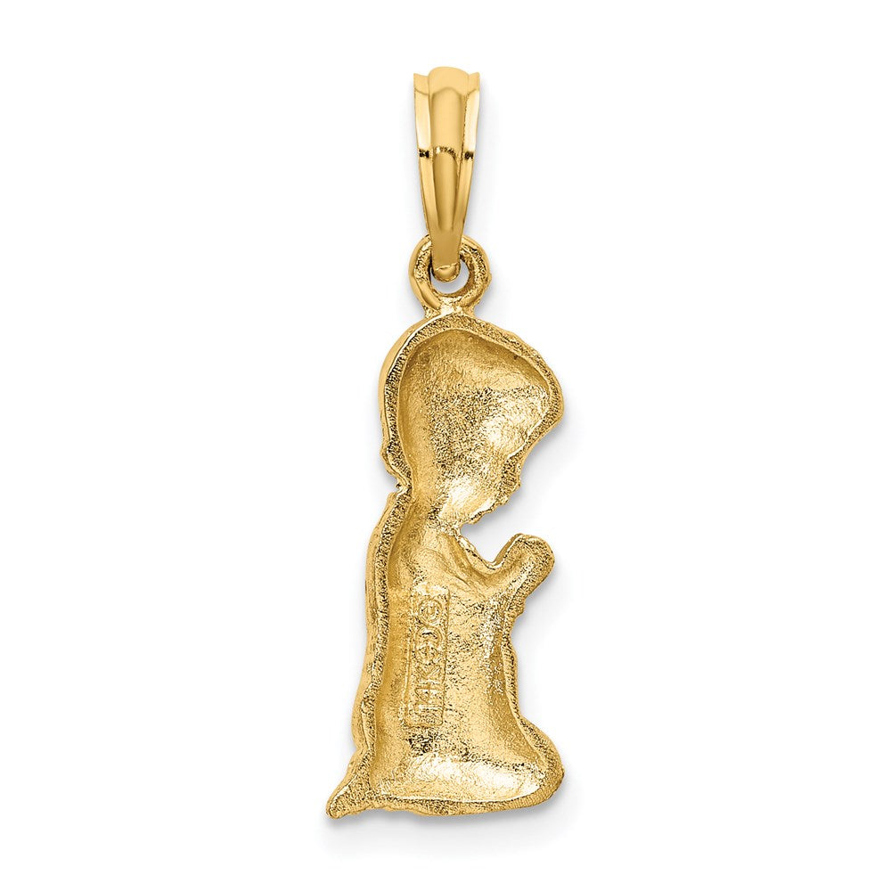 Million Charms 14K Yellow Gold Themed Praying Boy Charm