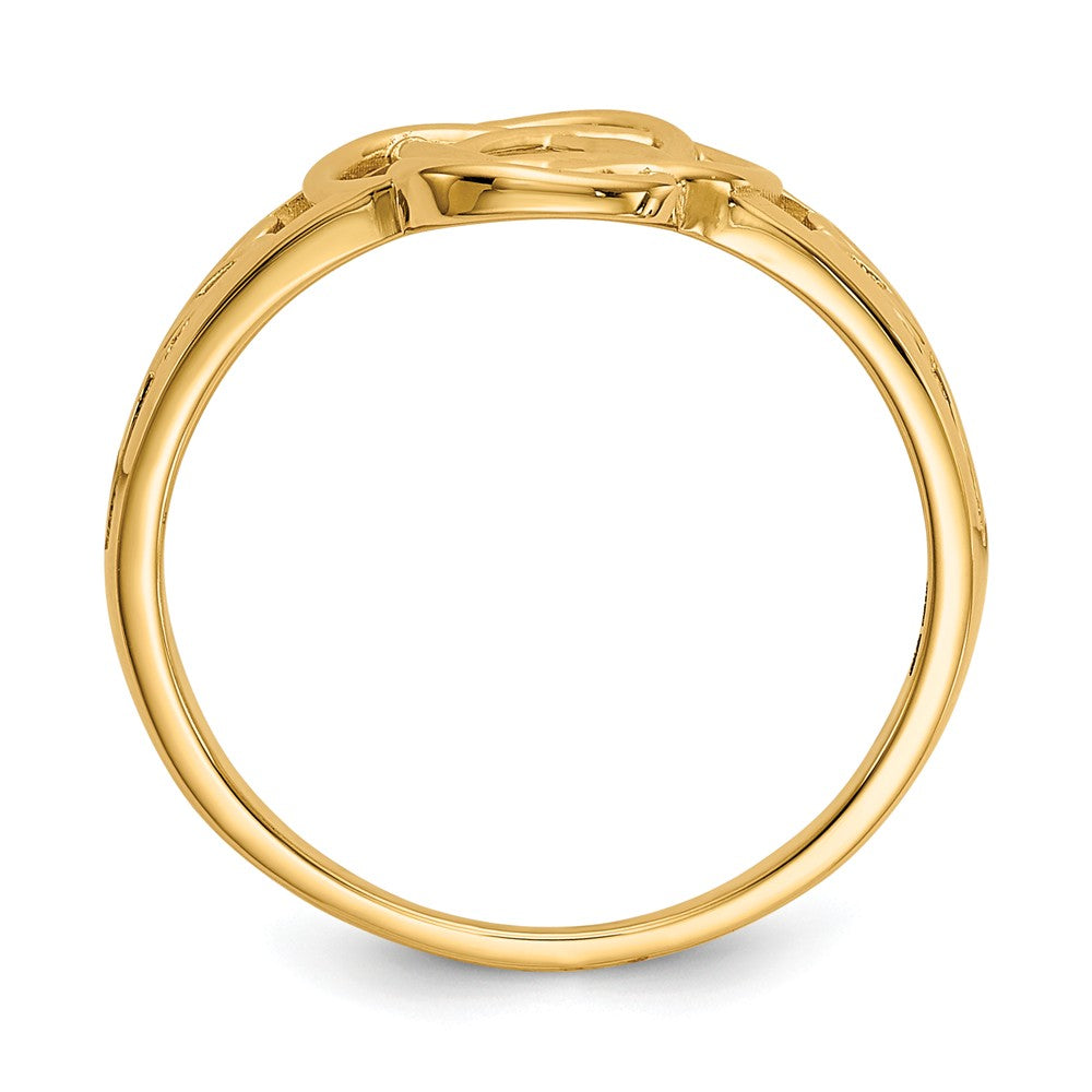 14k Yellow Gold Polished Ladies Celtic Knot Ring, Size: 6