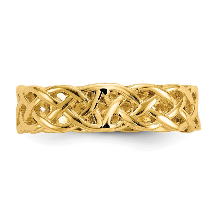 14k Yellow Gold Celtic Knot Toe Ring