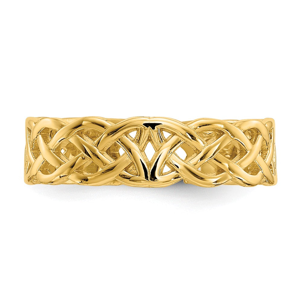 14k Yellow Gold Celtic Knot Toe Ring