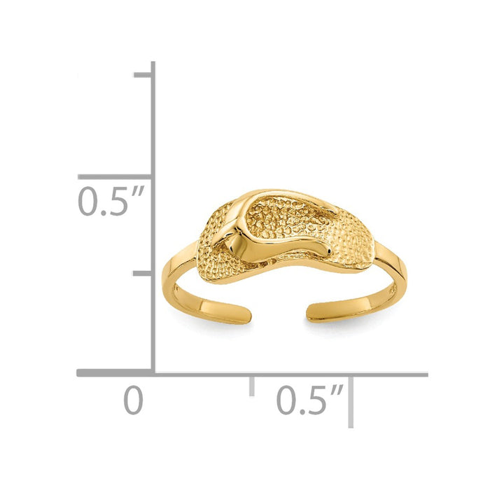 14k Yellow Gold Sandal Toe Ring