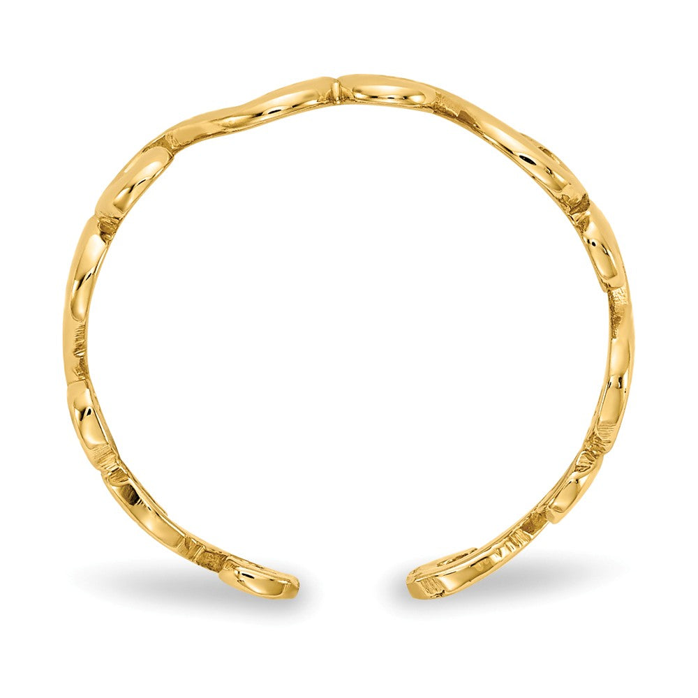 14k Yellow Gold Swirl Toe Ring