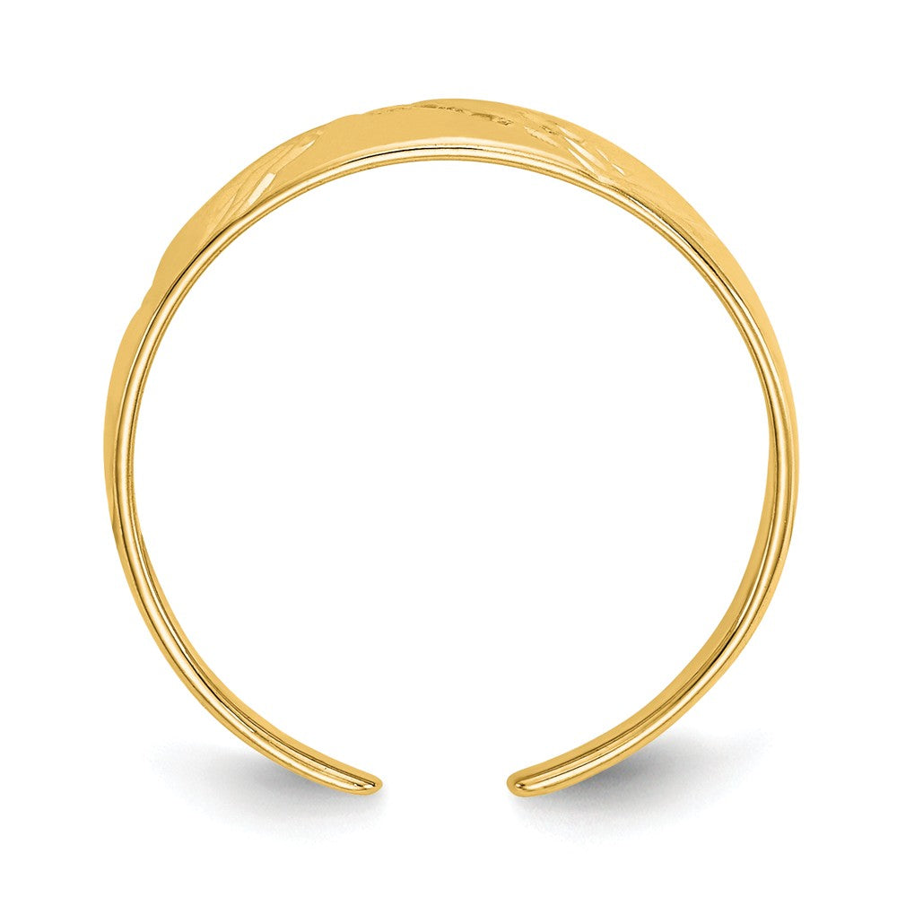 14k Yellow Gold Fancy Toe Ring