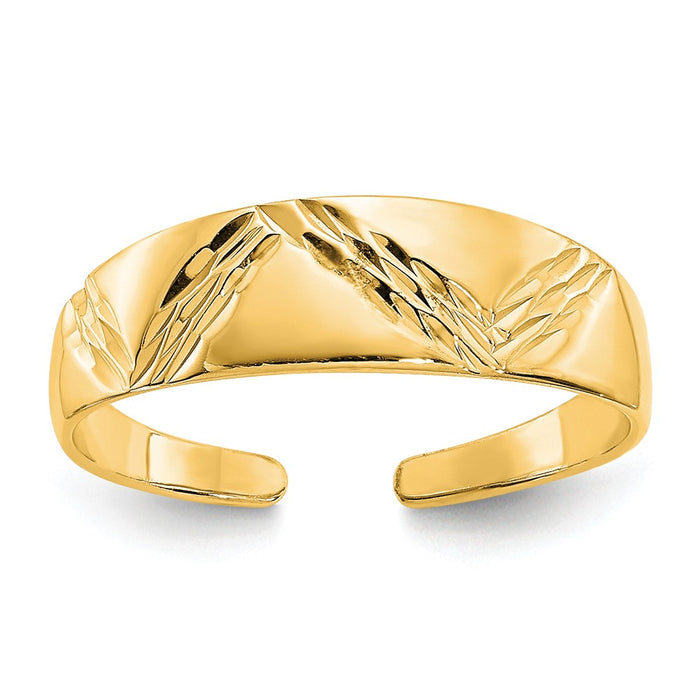 14k Yellow Gold Fancy Toe Ring