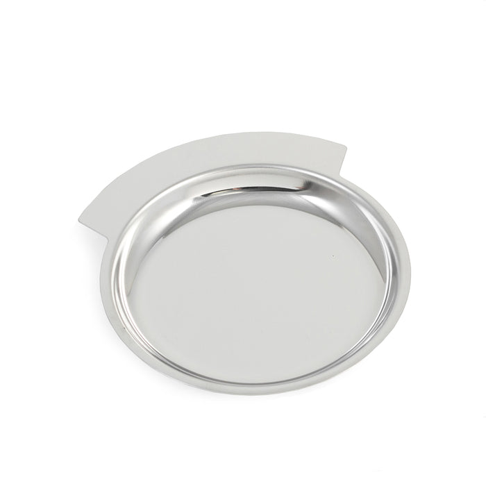 Occasion Gallery Chrome Color Chrome Plated Round Tray & Wine Bottle Coaster. 4.5 L x 5 W x 0.25 H in.