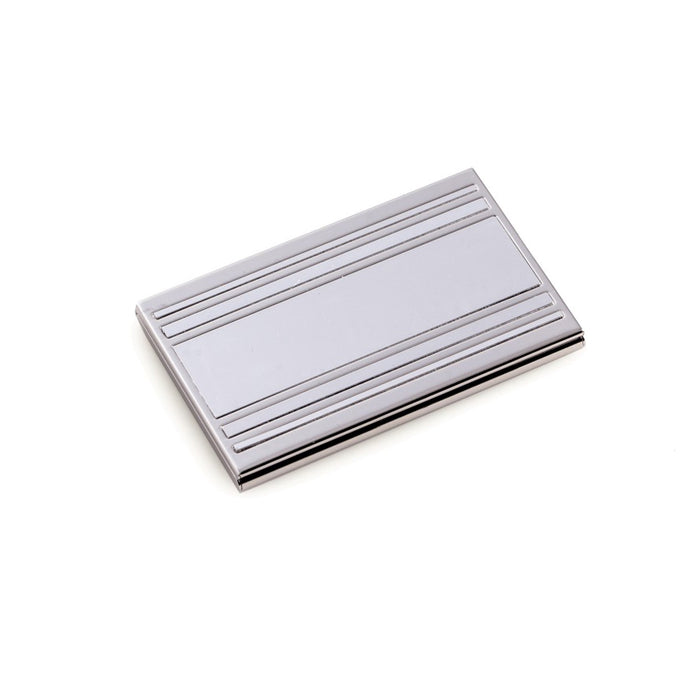Occasion Gallery Silver Color Nickel Plated Business Card Case. 3.75 L x 0.35 W x 2.5 H in.
