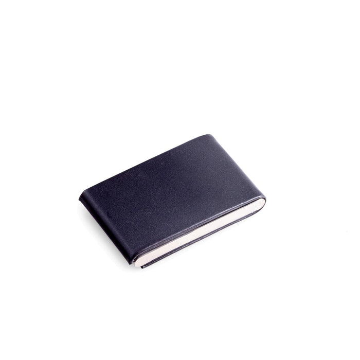 Occasion Gallery Black Color Black Leather Business Card Case with Flip Top and Magnetic Closure. 4 L x 2.5 W x 0.85 H in.