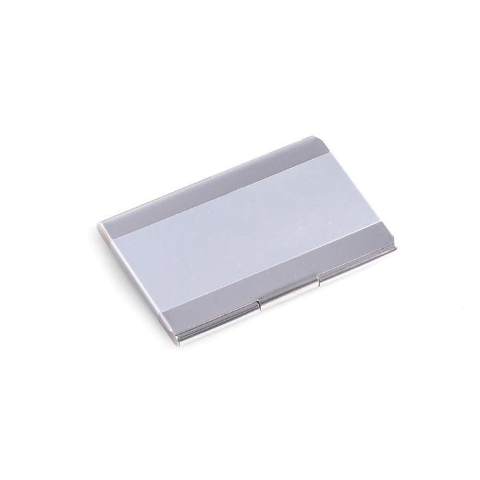 Occasion Gallery Silver Color Nickel Plated Business Card Case with Satin Trim. 3.85 L x 2.5 W x 0.5 H in.