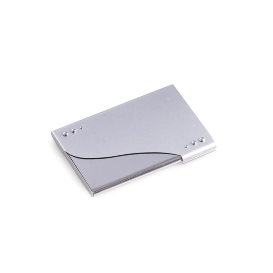 Occasion Gallery Silver Color Silver Plated Business Card Case with Satin Trim. 3.85 L x 2.5 W x 0.5 H in.
