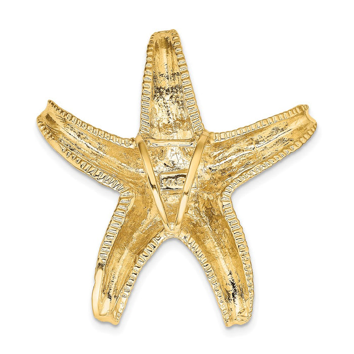 Million Charms 14K Yellow Gold Themed Nautical Starfish Slide