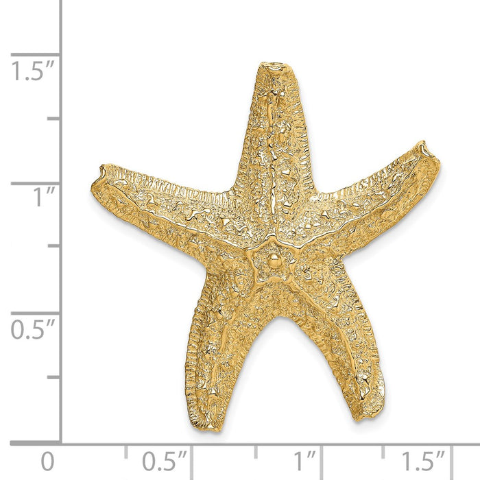 Million Charms 14K Yellow Gold Themed Nautical Starfish Slide