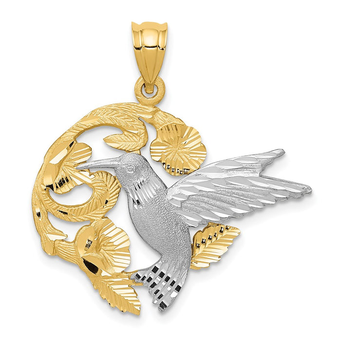 Million Charms 14K Two-Tone Hummingbird Charm