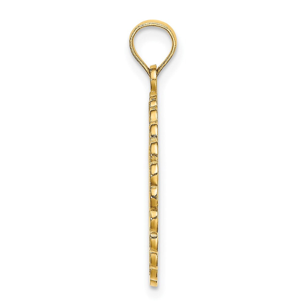Million Charms 14K Yellow Gold Themed Gatlinburg Tennessee With Cut Out Trolley Car In Circle Charm