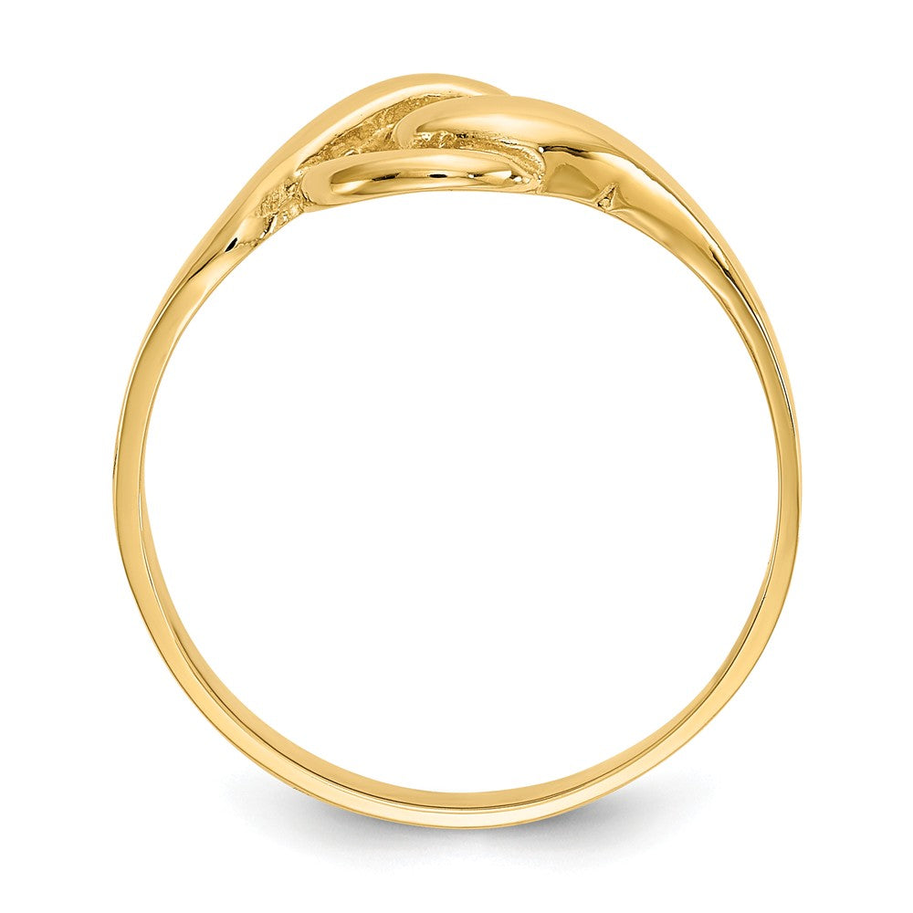 14k Yellow Gold Free Form Ring, Size: 6