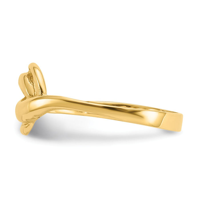 14k Yellow Gold Free Form Ring, Size: 6