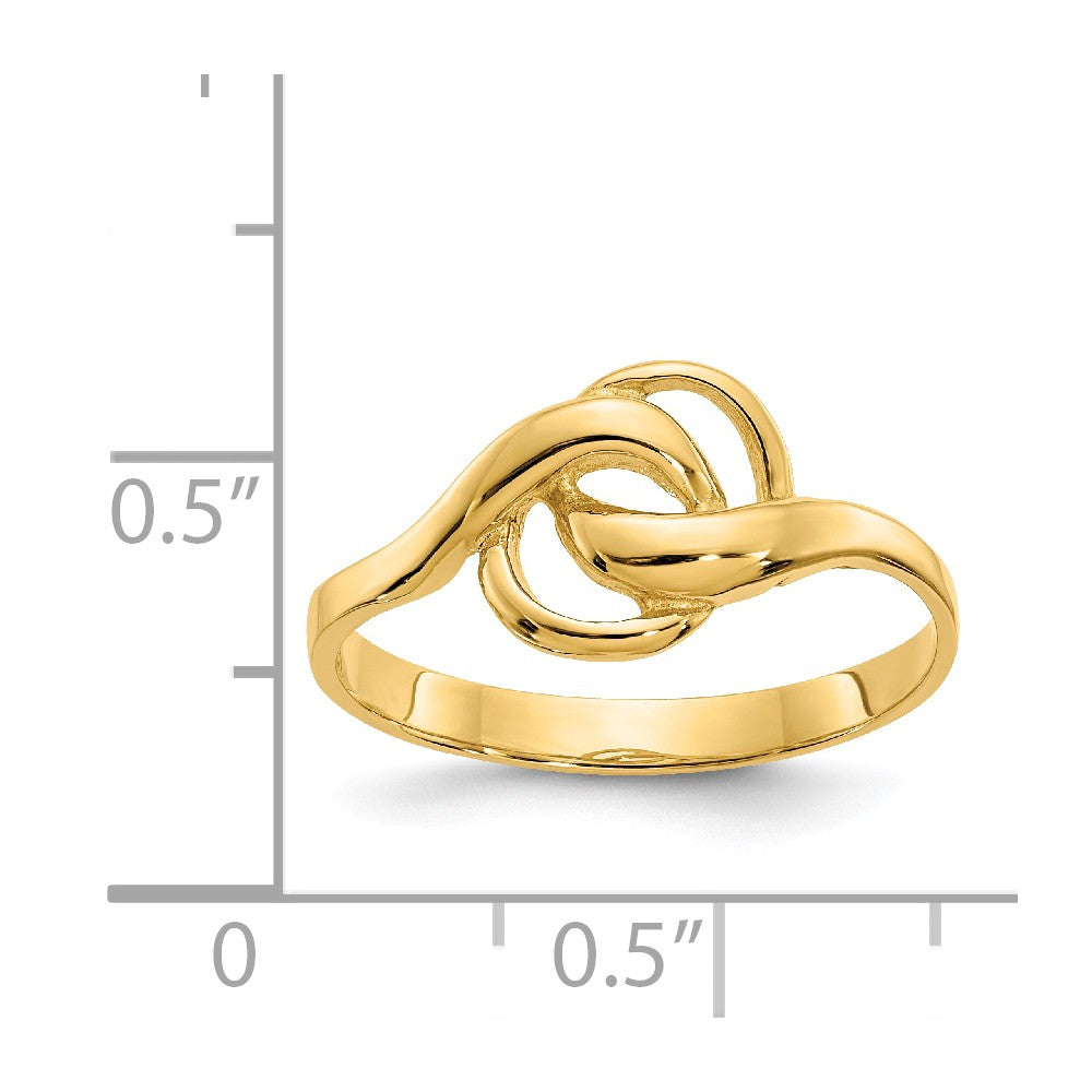 14k Yellow Gold Free Form Ring, Size: 6