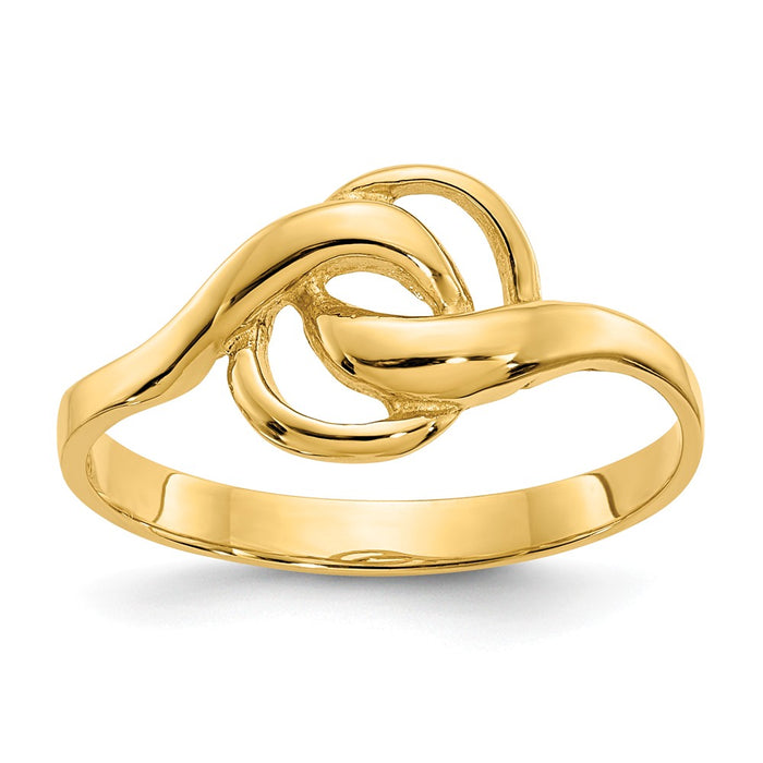 14k Yellow Gold Free Form Ring, Size: 6