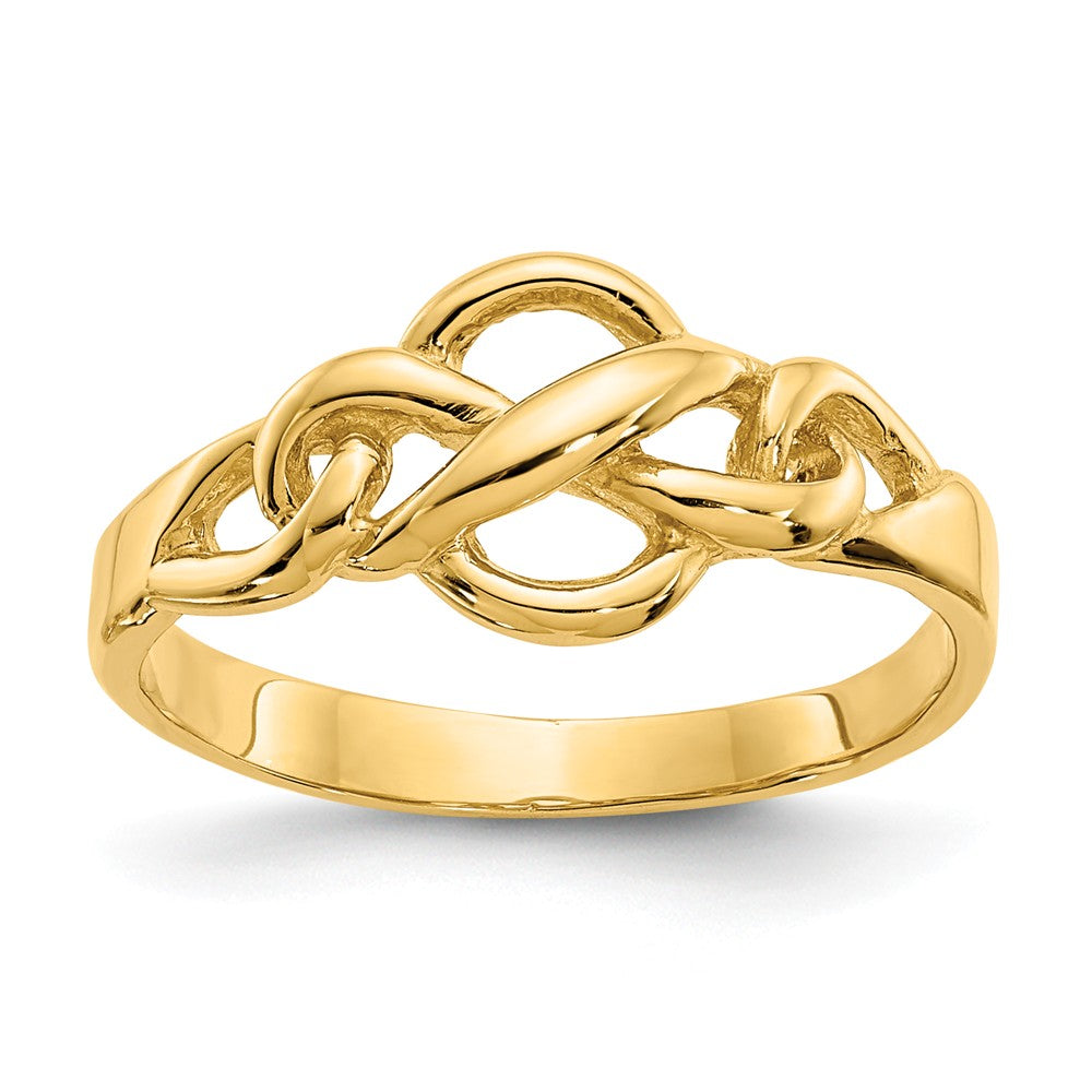 14k Yellow Gold Free Form Knot Ring, Size: 6