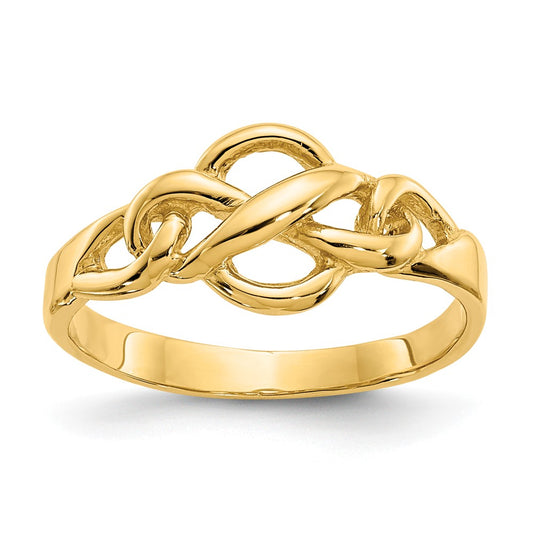 14k Yellow Gold Free Form Knot Ring, Size: 6