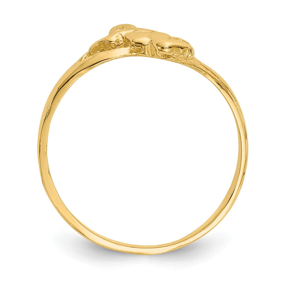 14k Yellow Gold Angel Baby Ring, Size: 2