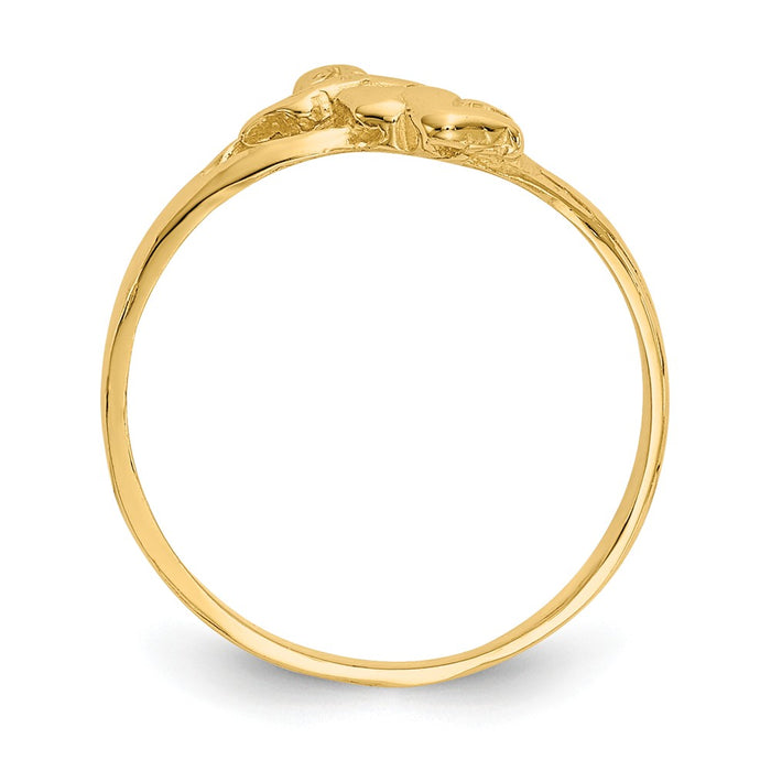 14k Yellow Gold Angel Baby Ring, Size: 2