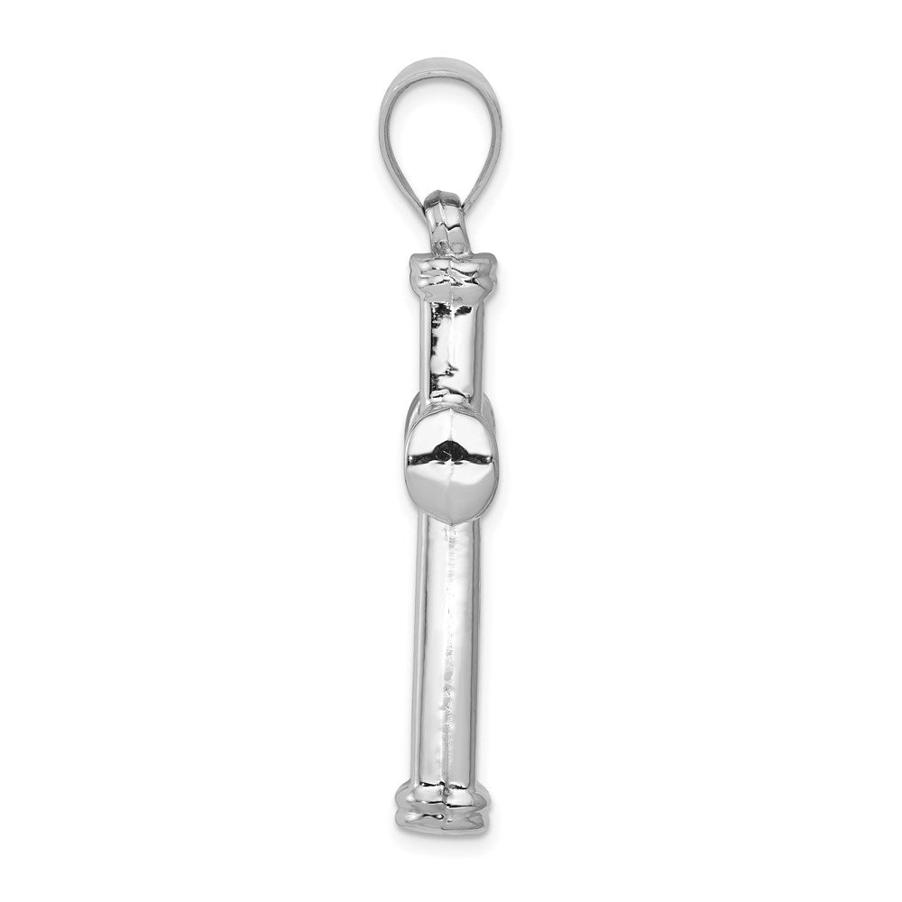 Million Charms 14K White Gold Themed Hollow Relgious Cross Pendant