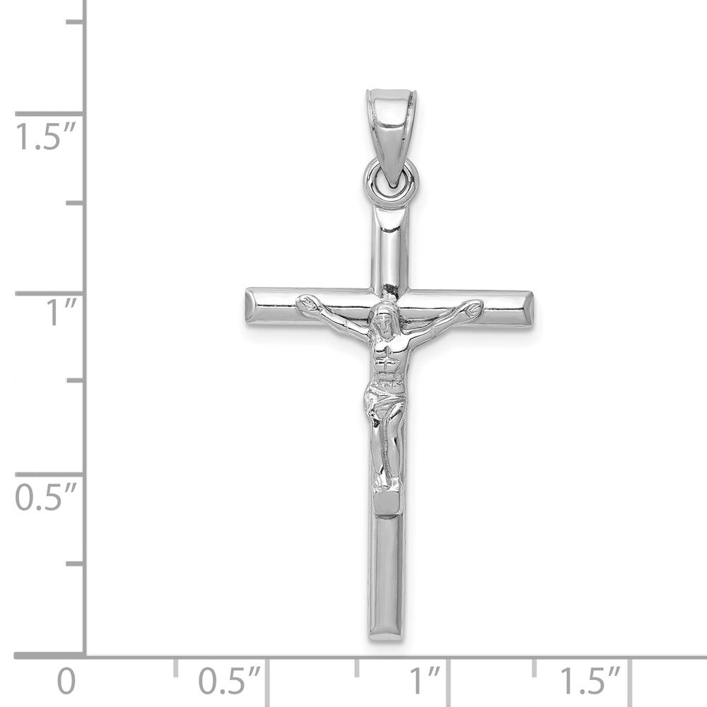 Million Charms 14K White Gold Themed Relgious Crucifix Pendant